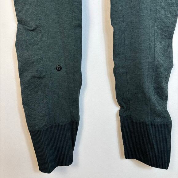 Lululemon Ebb to Street Pant Size 6 Heathered Fuel Green Breathable Yoga Gym - Picture 10 of 12